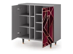Aparador - 94х96х41 cm - BS5 - Burgundy Jewelery, Gris