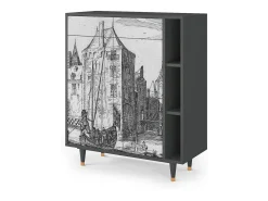 Aparador - 96х110х41 cm - BS6 - Castle with Bridge, Antracita