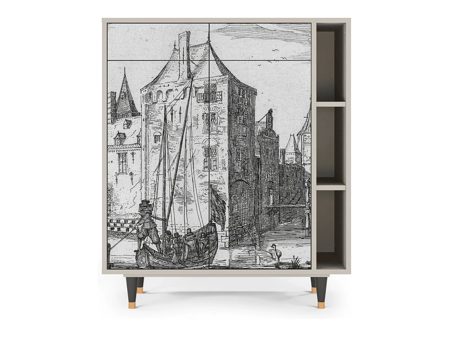 Aparador - 96х110х41 cm - BS6 - Castle with Bridge, Arena