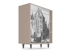 Aparador - 96х110х41 cm - BS6 - Castle with Bridge, Latte