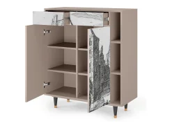 Aparador - 96х110х41 cm - BS6 - Castle with Bridge, Latte