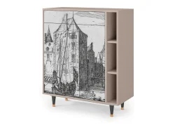 Aparador - 96х110х41 cm - BS6 - Castle with Bridge, Latte