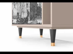 Aparador - 96х110х41 cm - BS6 - Castle with Bridge, Latte