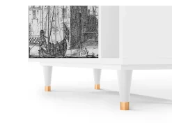 Aparador - 96х110х41 cm - BS6 - Castle with Bridge, Blanco