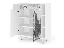 Aparador - 96х110х41 cm - BS6 - Castle with Bridge, Blanco