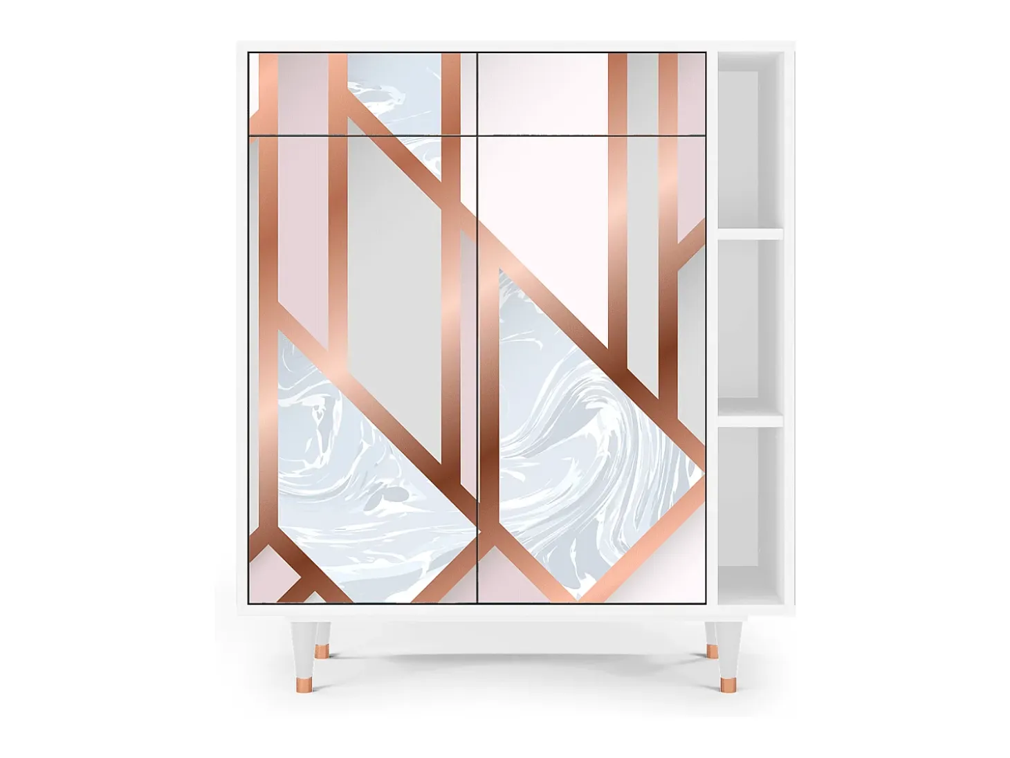 Aparador - 96х110х41 cm - BS6 - Champagne Story, Blanco