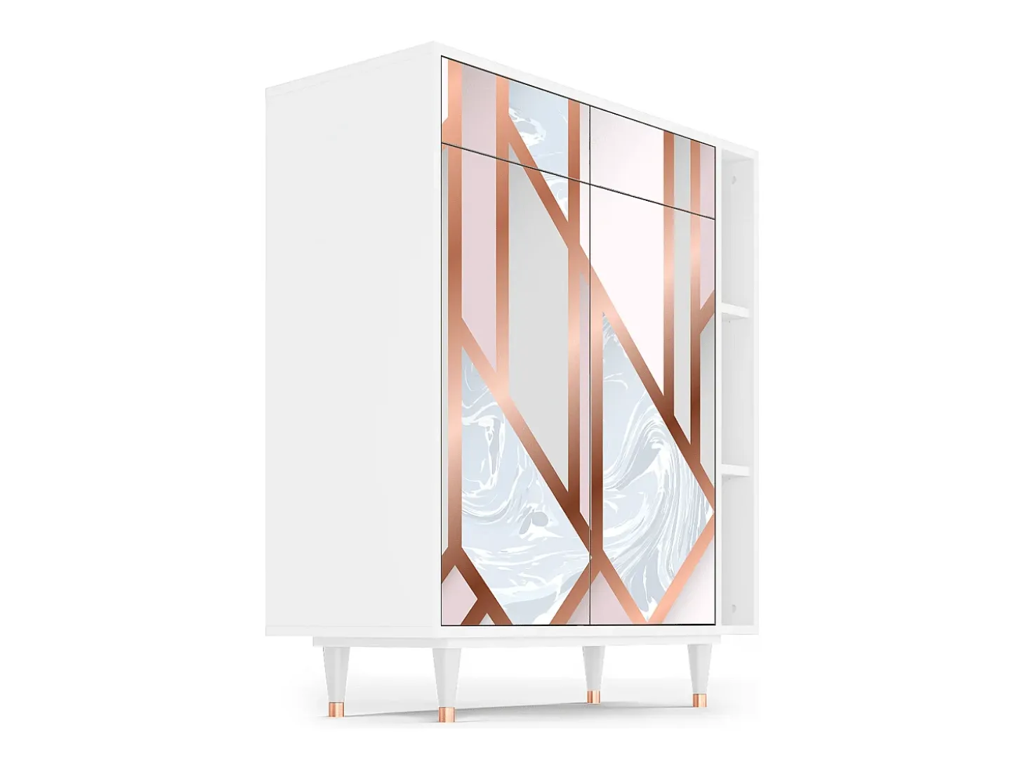 Aparador - 96х110х41 cm - BS6 - Champagne Story, Blanco