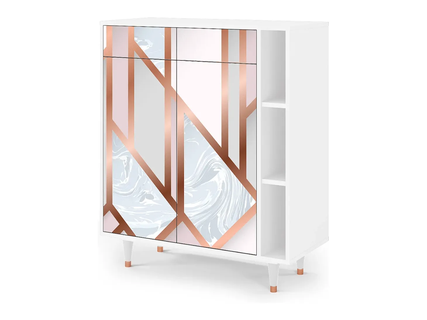 Aparador - 96х110х41 cm - BS6 - Champagne Story, Blanco