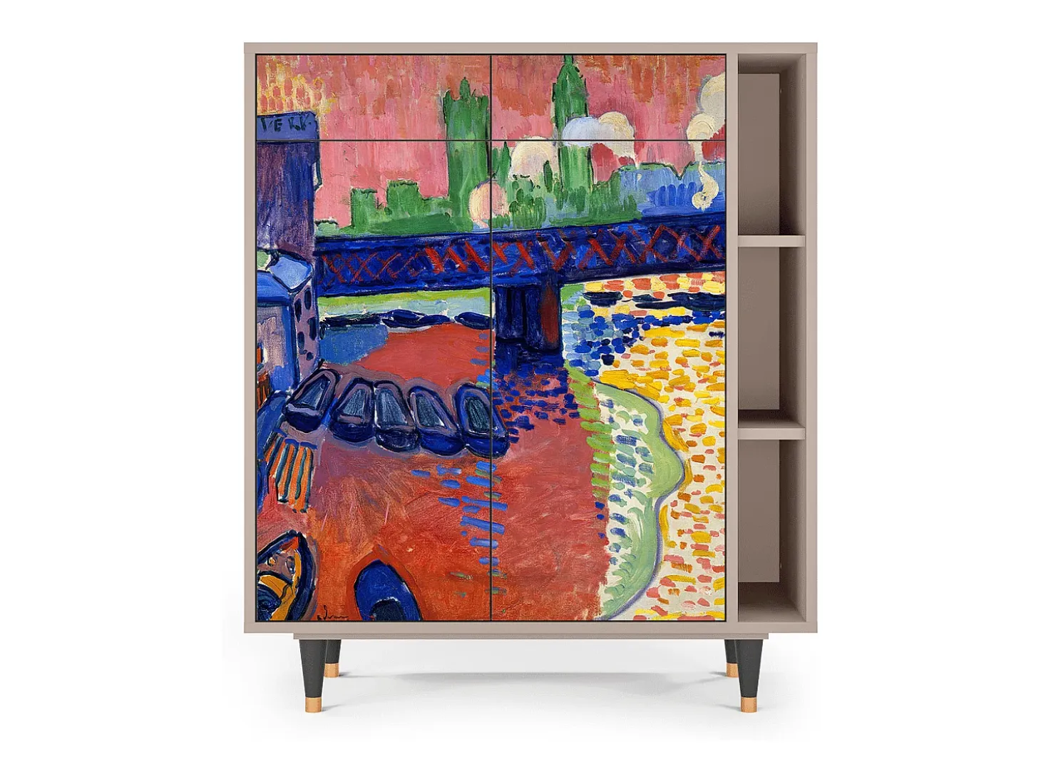 Aparador - 96х110х41 cm - BS6 - Charing Cross Bridge, Latte