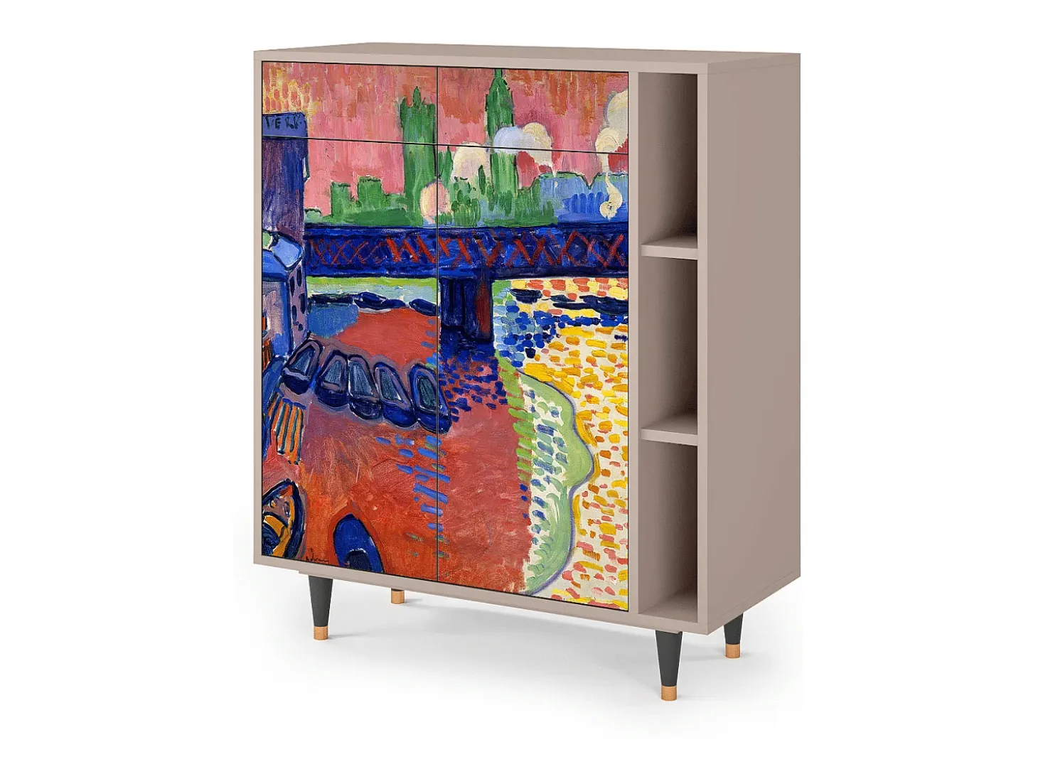 Aparador - 96х110х41 cm - BS6 - Charing Cross Bridge, Latte