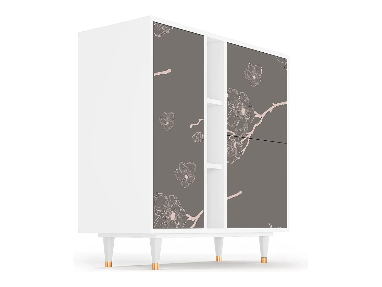 Aparador - 94х96х41 cm - BS5 - Cherry Blossom, Blanco