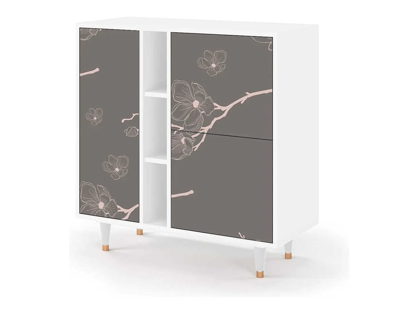 Aparador - 94х96х41 cm - BS5 - Cherry Blossom, Blanco