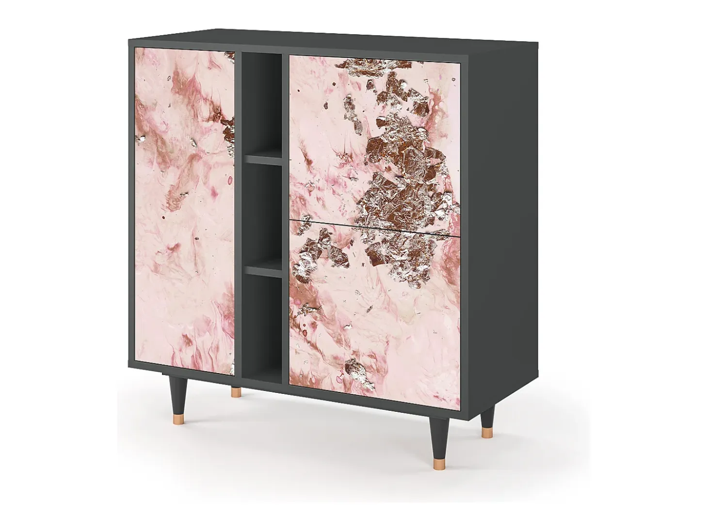 Aparador - 94х96х41 cm - BS5 - Cotton Candy, Antracita
