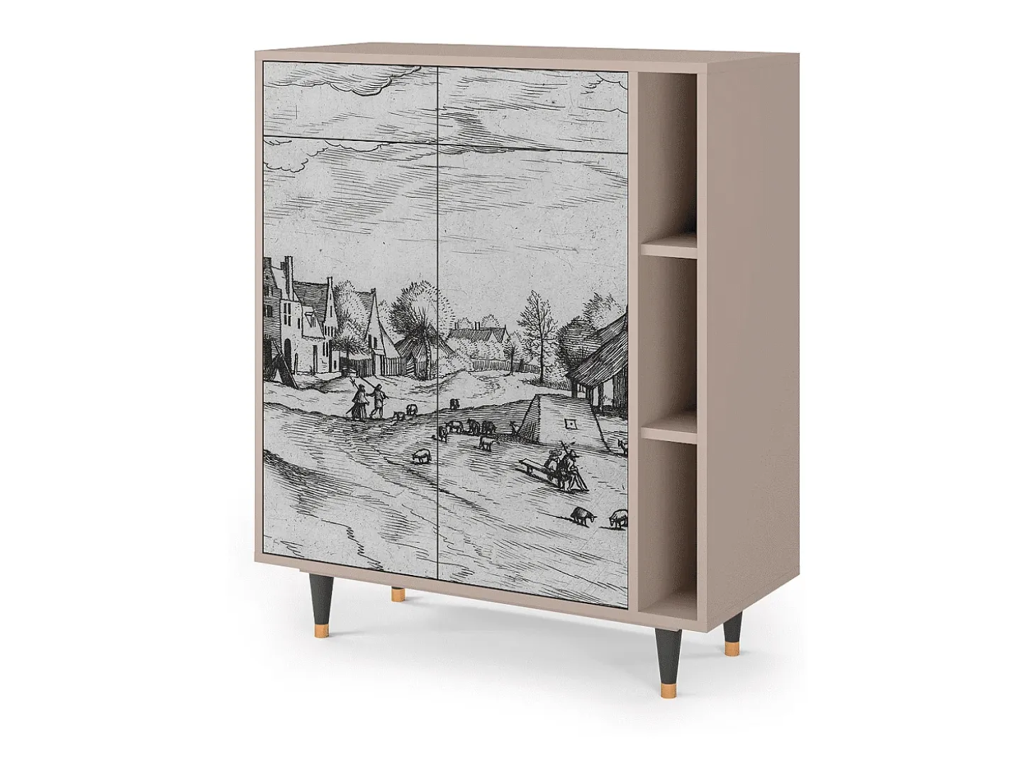 Aparador - 96х110х41 cm - BS6 - Country Village, Latte