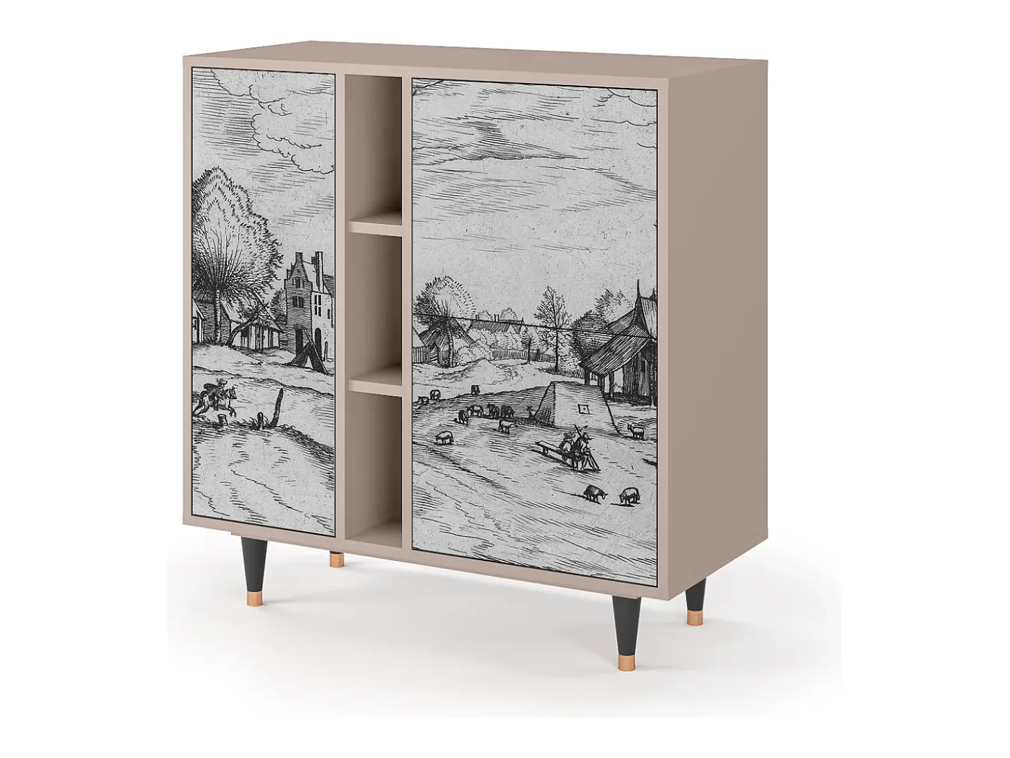 Aparador - 94х96х41 cm - BS5 - Country Village, Latte