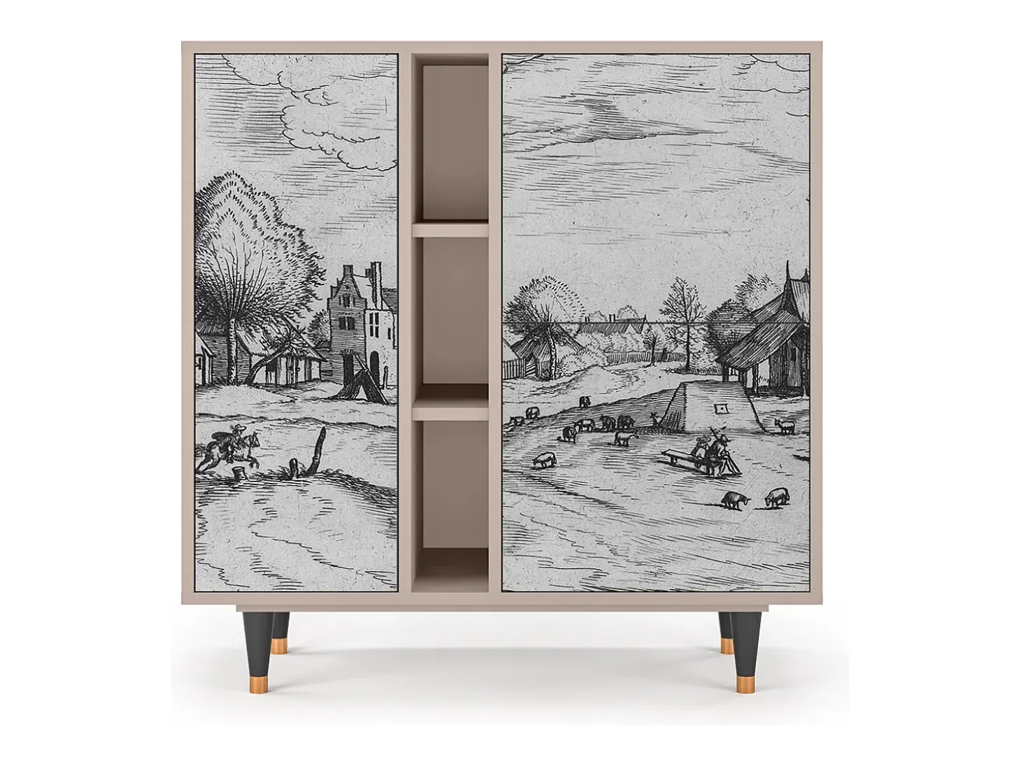 Aparador - 94х96х41 cm - BS5 - Country Village, Latte