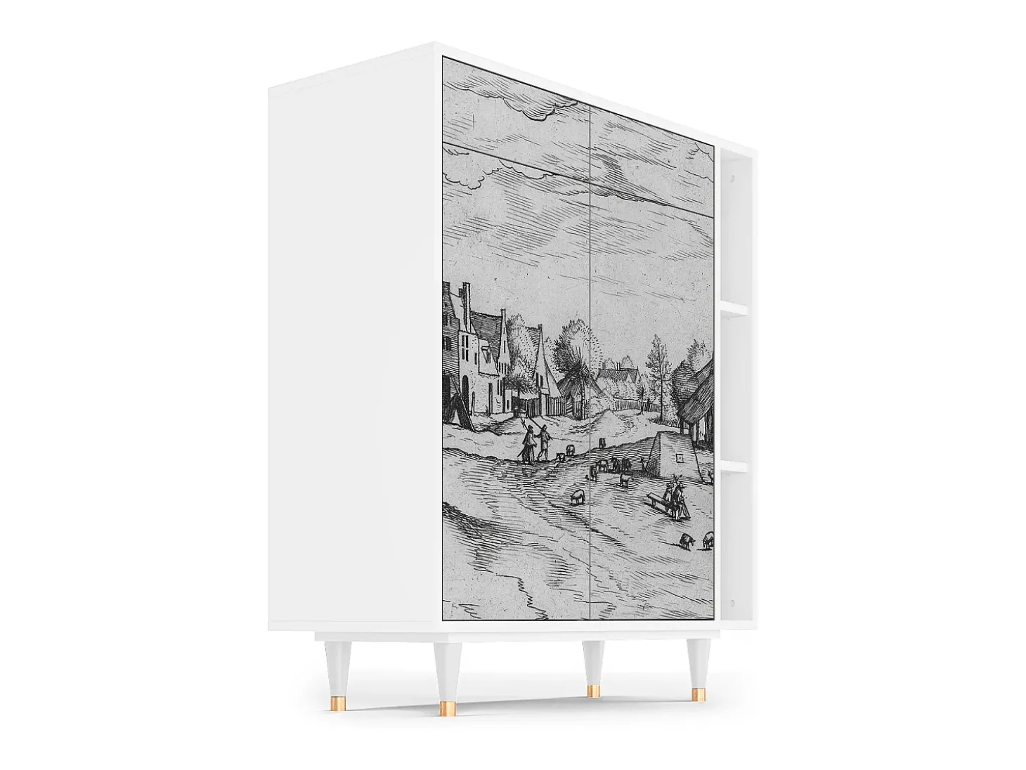Aparador - 96х110х41 cm - BS6 - Country Village, Blanco