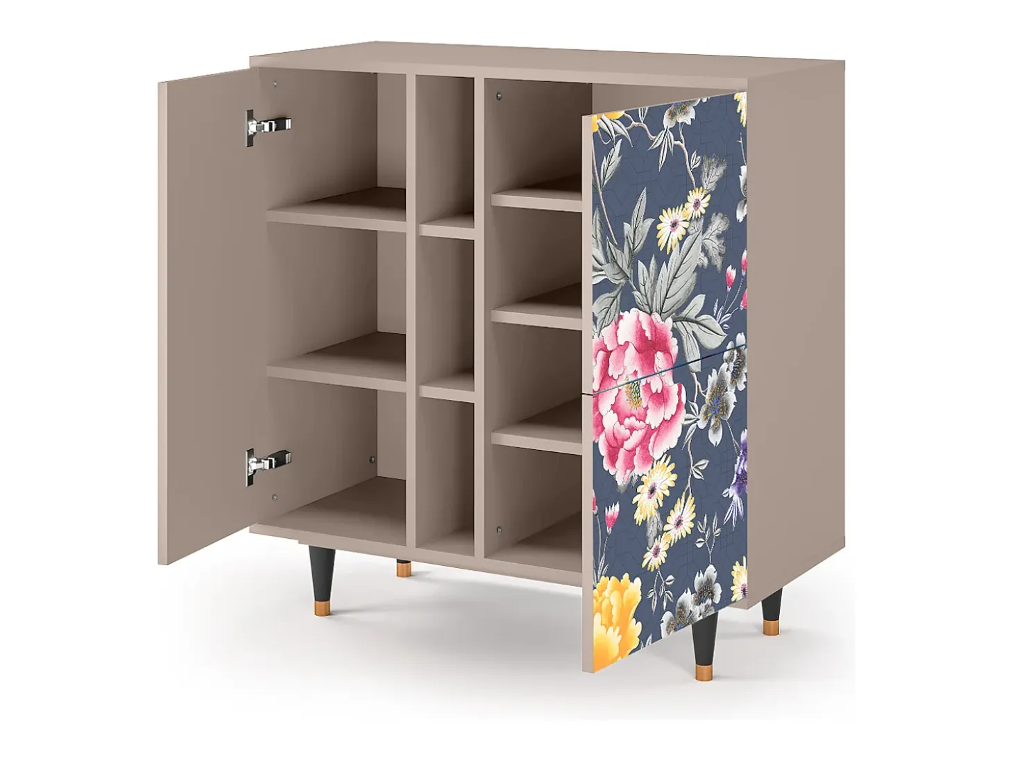 Aparador - 94х96х41 cm - BS5 - Dark Flower Bed, Latte
