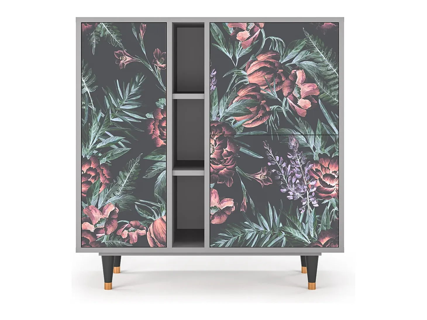 Aparador - 94х96х41 cm - BS5 - Dark Peonies, Gris