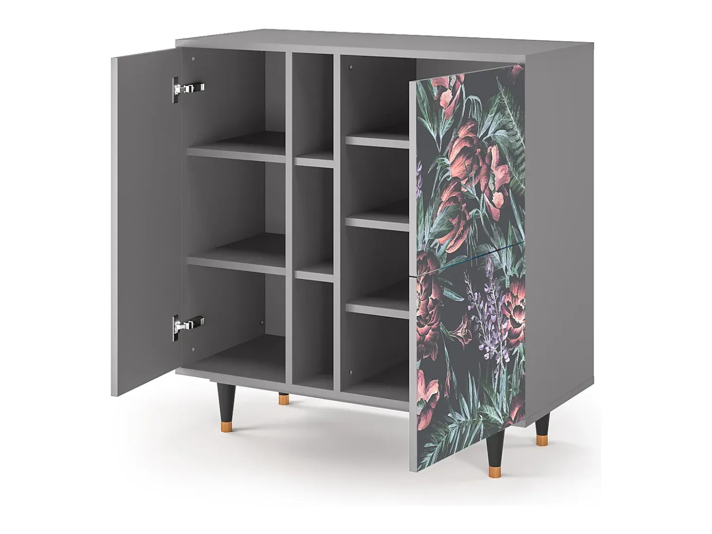 Aparador - 94х96х41 cm - BS5 - Dark Peonies, Gris