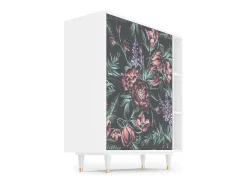 Aparador - 96х110х41 cm - BS6 - Dark Peonies, Blanco