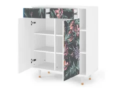 Aparador - 96х110х41 cm - BS6 - Dark Peonies, Blanco