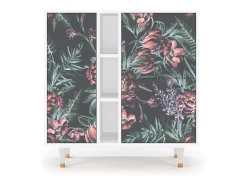 Aparador - 94х96х41 cm - BS5 - Dark Peonies, Blanco