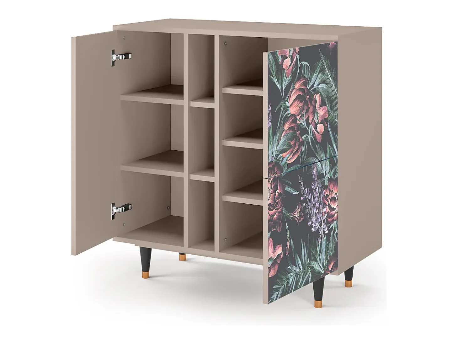 Aparador - 94х96х41 cm - BS5 - Dark Peonies, Latte
