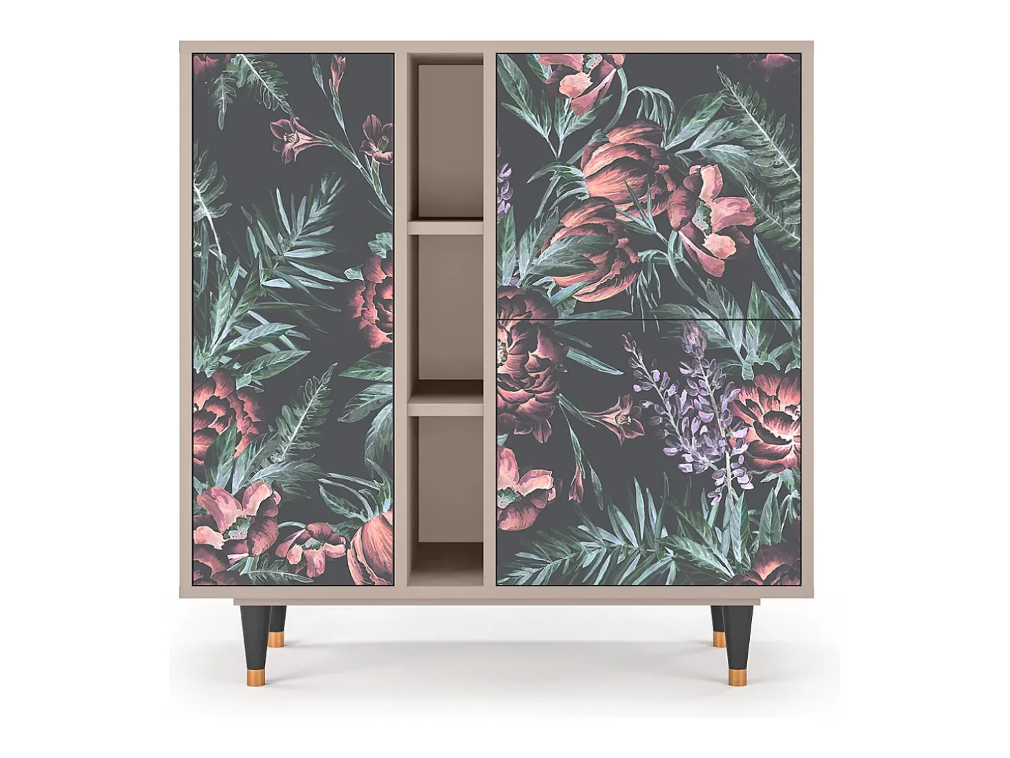 Aparador - 94х96х41 cm - BS5 - Dark Peonies, Latte