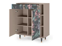 Aparador - 96х110х41 cm - BS6 - Dark Peonies, Latte