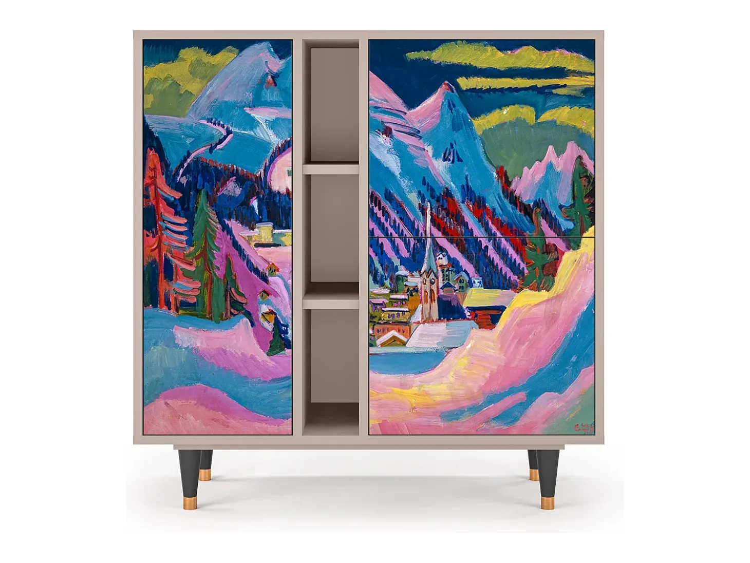 Aparador - 94х96х41 cm - BS5 - Davos Winter, Latte