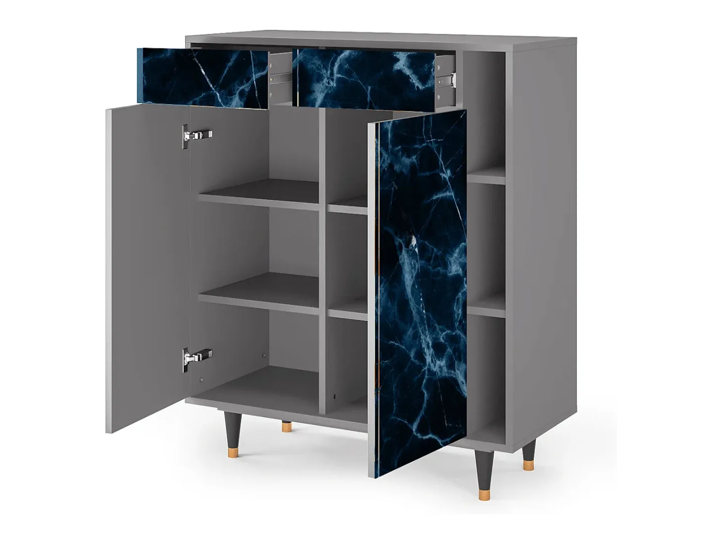 Aparador - 96х110х41 cm - BS6 - Deep Ocean, Gris
