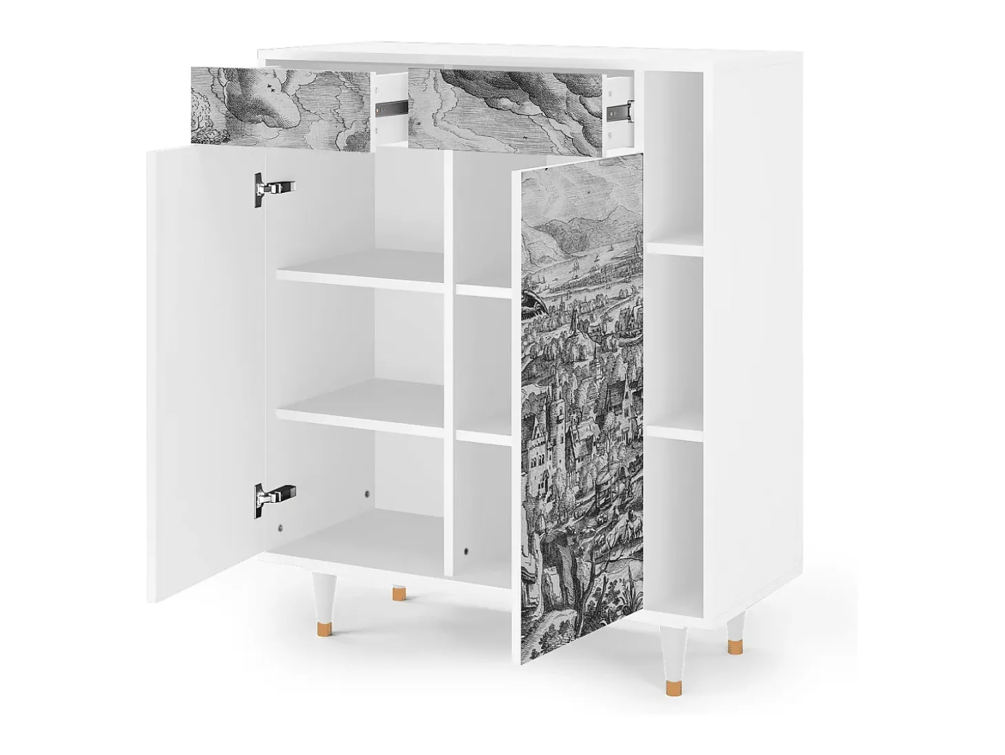 Aparador - 96х110х41 cm - BS6 - Departure, Blanco
