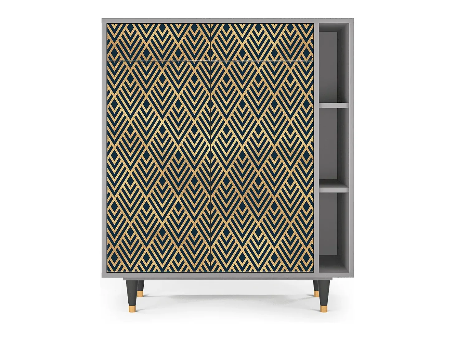 Aparador - 96х110х41 cm - BS6 - Egypt Triangles, Gris