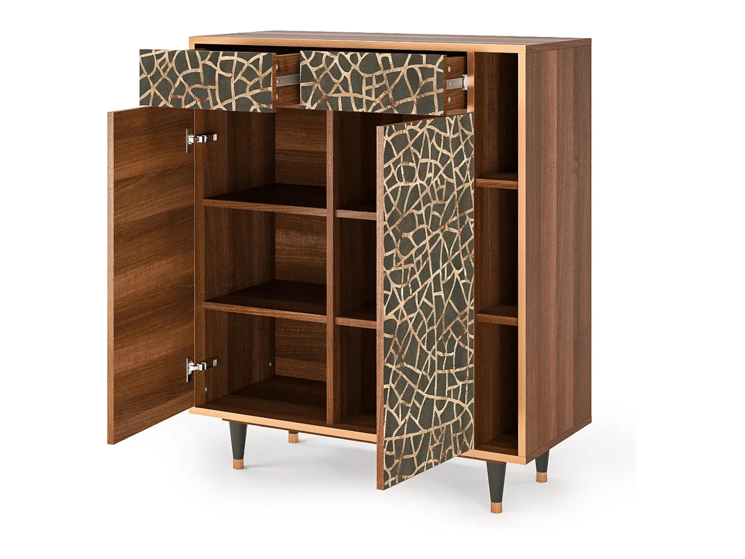 Aparador - 96х110х41 cm - BS6 - Enlarged Leaf, Nogal