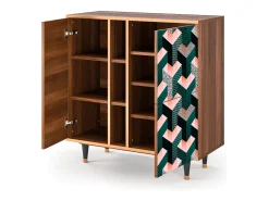 Aparador - 94х96х41 cm - BS5 - Geometric Madness, Nogal