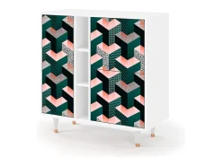 Aparador - 94х96х41 cm - BS5 - Geometric Madness, Blanco