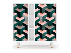 Aparador - 94х96х41 cm - BS5 - Geometric Madness, Blanco