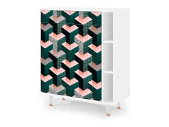 Aparador - 96х110х41 cm - BS6 - Geometric Madness, Blanco