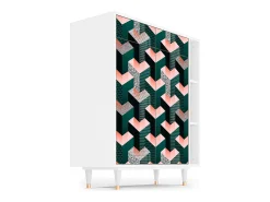 Aparador - 96х110х41 cm - BS6 - Geometric Madness, Blanco