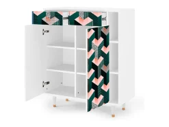 Aparador - 96х110х41 cm - BS6 - Geometric Madness, Blanco