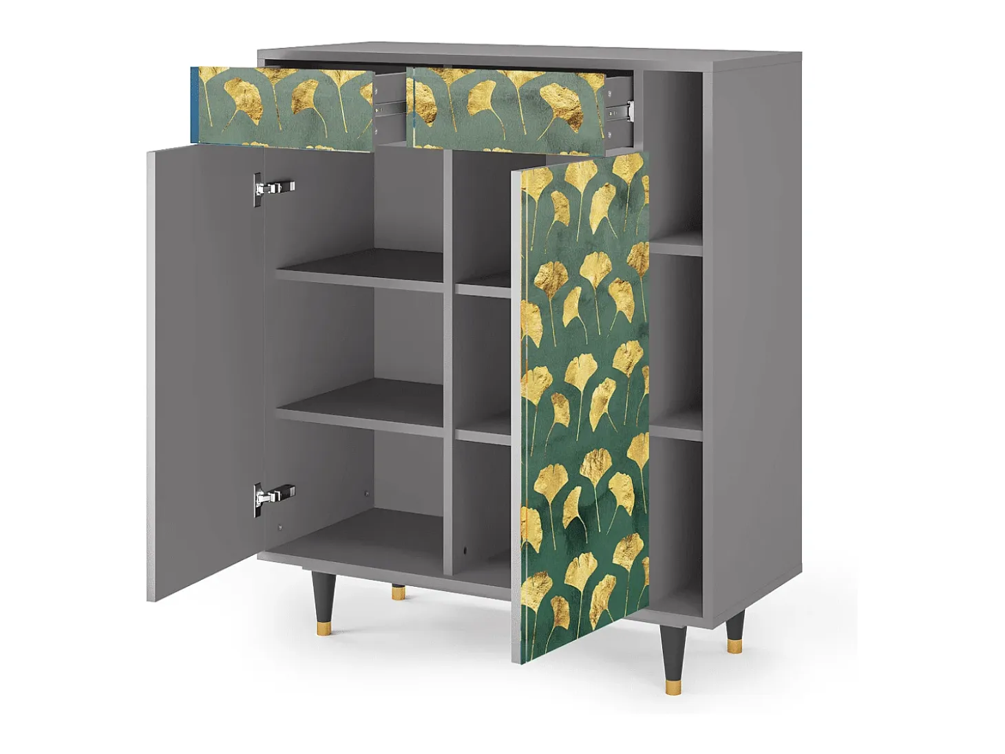 Aparador - 96х110х41 cm - BS6 - Gingko leaves, Gris