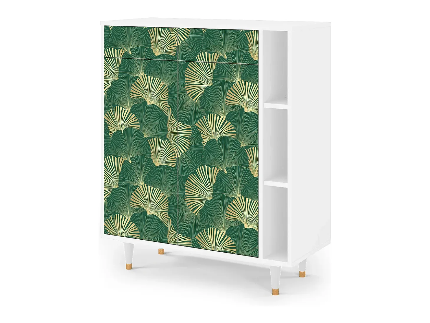 Aparador - 96х110х41 cm - BS6 - Gold Ginkgo, Blanco