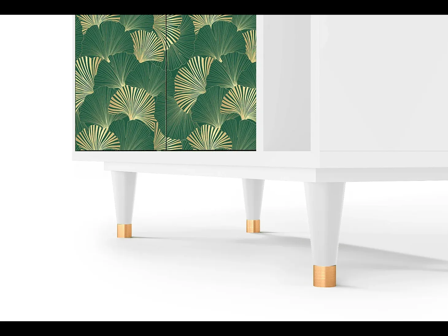 Aparador - 96х110х41 cm - BS6 - Gold Ginkgo, Blanco