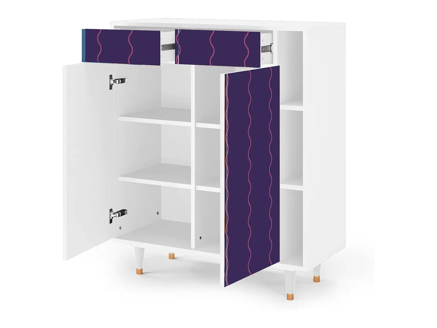 Aparador - 96х110х41 cm - BS6 - Grape Maccaroni, Blanco