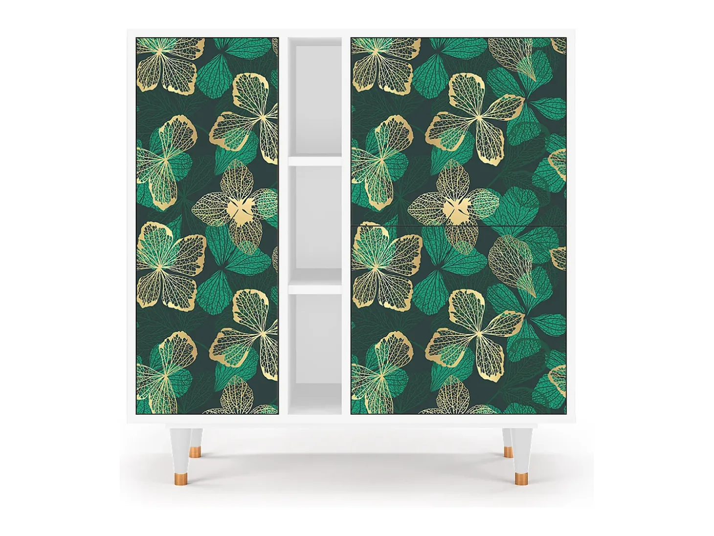 Aparador - 94х96х41 cm - BS5 - Green Flower, Blanco