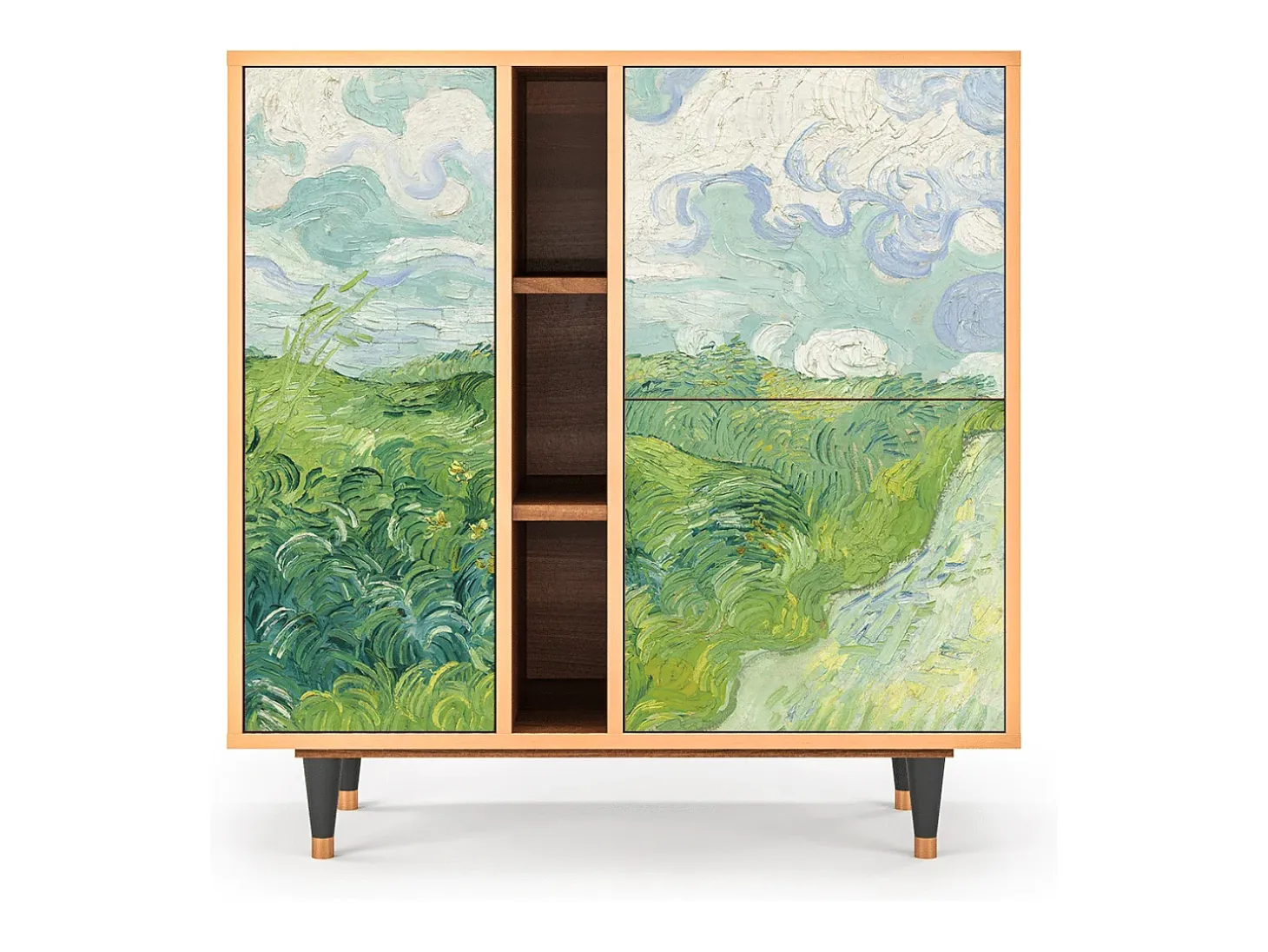 Aparador - 94х96х41 cm - BS5 - Green Wheat Fields, Nogal