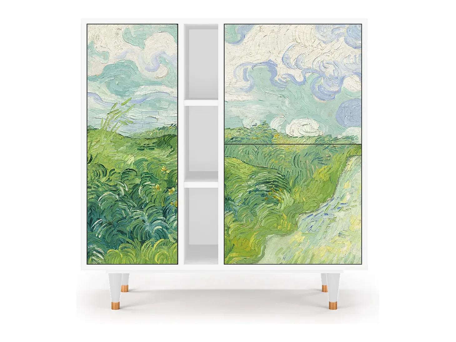 Aparador - 94х96х41 cm - BS5 - Green Wheat Fields, Blanco