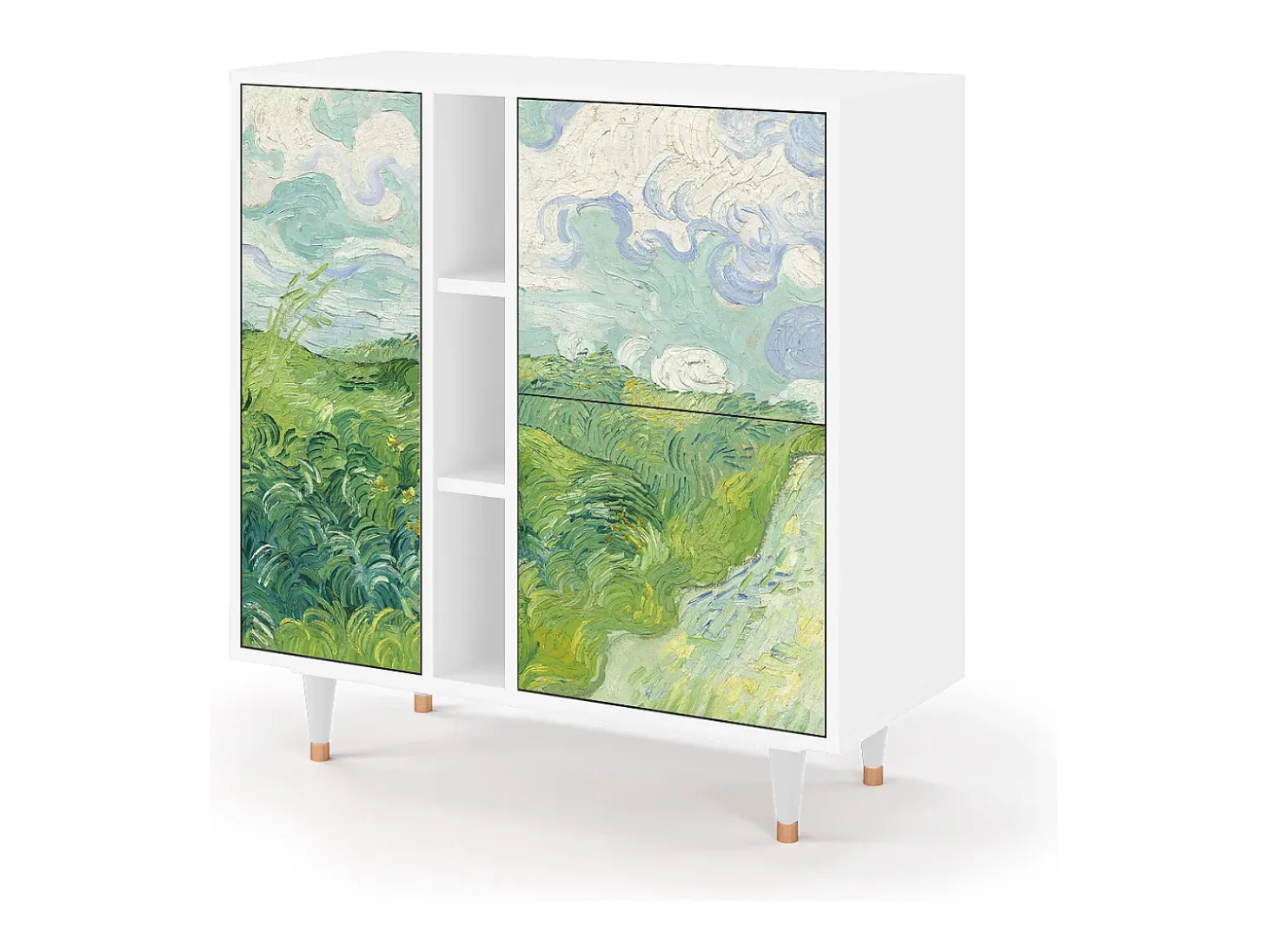 Aparador - 94х96х41 cm - BS5 - Green Wheat Fields, Blanco