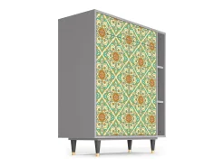 Aparador - 96х110х41 cm - BS6 - Hindu Daisy, Gris